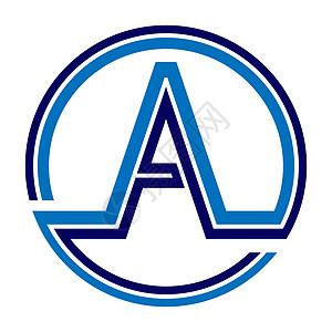 字母A的轮廓在圆圈内 Logo插图手绘创造力标识图片