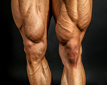 黑人背景男性健健体建筑师前腿肌肉详情图片