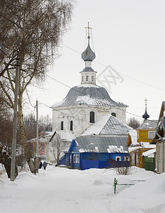 俄罗斯省眼神之光建筑学景观城市蓝色大教堂寺庙旅行地标天炉信仰图片
