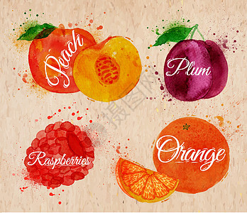 果汁 桃子 草莓 橙色图片