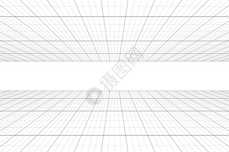 透视网格背景 3d 矢量图 模型投影背景模板 直线两点透视地平线透视shem马赛克学位房间设计师等距插图统治者方案白色角落图片