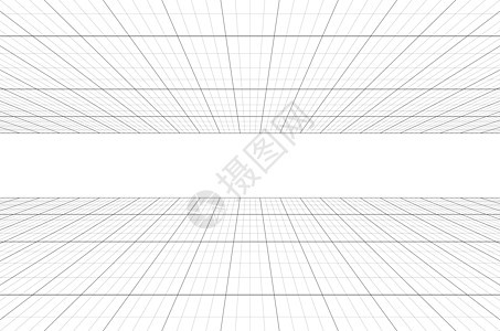 透视网格背景 3d 矢量图 模型投影背景模板 直线两点透视地平线透视shem马赛克学位房间设计师等距插图统治者方案白色角落图片