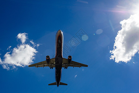 天空中的飞机旅游飞机场日出航空商业喷射跑道运输机场航班图片