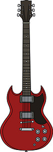 黑红电吉他背景图片