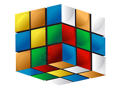 多彩 3d 立方体图片