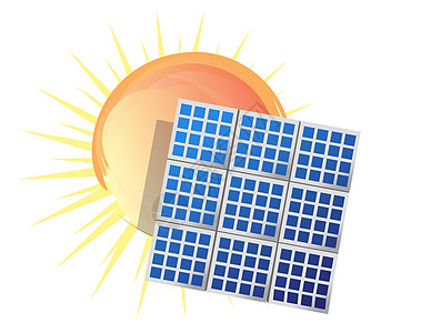 太阳能图标太阳能面板图标背景