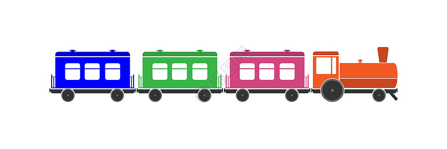 有汽车和机车的颜色儿童火车孩子们路线交通航班铁路卡通片客运手绘乘客轿跑车图片