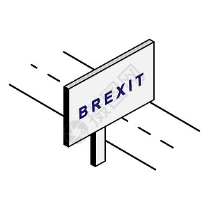 路边挂有Brexit标志的布告牌图片