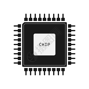 Chip 图标 电子设备芯片 简单设计图片