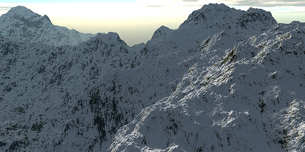冬天有雪的高山  3d 它制作图案阳光蓝色运动爬坡插图艺术风景薄雾旅游水彩背景图片