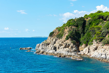 在Covid 19之后的海滩 没有国际巡回旅游太阳旅行身体全景海景波浪海岸线棕褐色蓝色图片