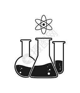 试验室图标 有溶液的测试管 矢量存量i概念化妆品试管草图空白解决方案化学实验生态物质图片