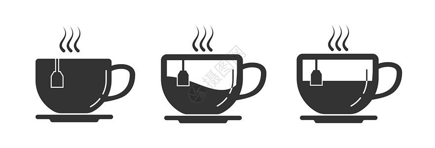 一套矢量茶茶杯图标 网站简易库存设计a图片