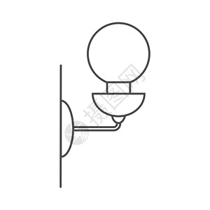 吊灯 壁灯的矢量图标 批量插图手绘库存枝形草图平台公寓天花板绘画空白治具图片