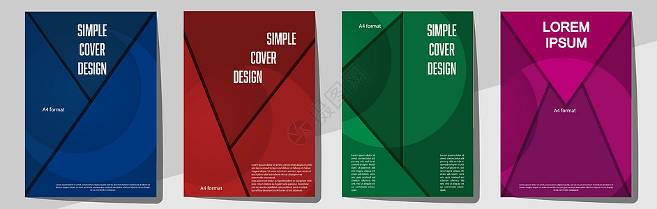 几何覆盖设计模板 A4 格式 可编辑海报小册子横幅艺术个性推介会保护标题洞察力概念图片