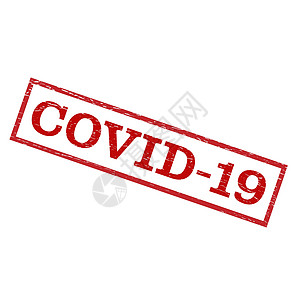 刻有COVID2019标记的印章绘画插图肺炎邮票药品预防粗糙度测试警告医生图片