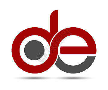 定型小写字母D和E用单行f链接图片