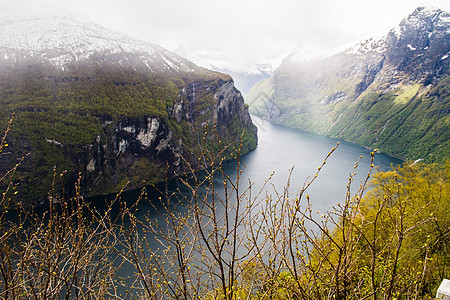 在挪威的展望 景观 自然 旅行和旅游风景游客目的地峡湾图片