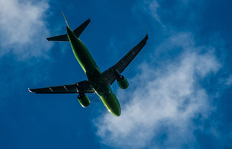 天空中的飞机空气假期引擎日落客机喷射商业速度航空飞机场图片