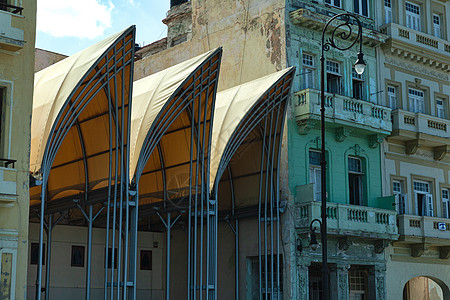 古巴哈瓦那拉阿巴迪亚餐馆景观旅行建筑学海滩房子殖民游客餐厅帐篷街道图片