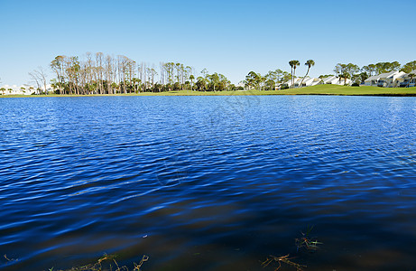 杰克逊维尔美国佛罗里达州住宅区湖流域水平娱乐假期旅行水纹海浪热带背景