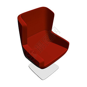 红色舒适的椅子 透视3D矢量图片