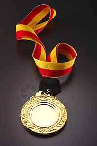 勋章奖牌黄色金牌影棚讲台条纹摄影背景竞赛运动动机图片