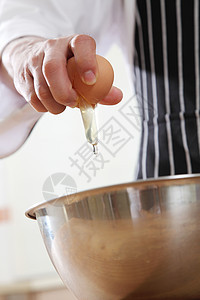 鸡蛋饼厨师烹饪厨房黄色美食白色烘烤休息背景图片