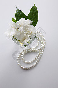 茉菊花细绳花园礼物项链奢华花瓣植物香气宝石珠子图片