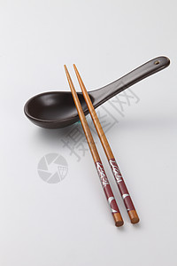 筷子公用事业工具传统勺子白色用具木头美食文化图片