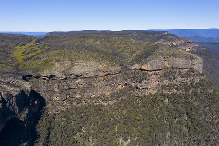 澳大利亚蓝山的Narrow Neck高原旅行卡通巴峡谷叶子衬套蓝色丘陵沟壑悬崖灌木丛图片