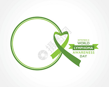 纪念9月15日世界淋巴动物认识日淋巴瘤斗争横幅青光眼活动康复脉冲丝带世界预防图片