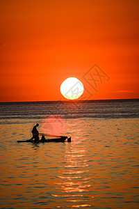 日落 4反射夕阳色太阳黑色太阳报蓝色热带日出全景海滩图片