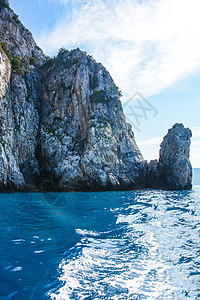 意大利海海洋港口风景旅行蓝色洞穴海域外海天空绿色图片