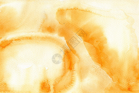 背景摘要 纸质纹理上的橙色水彩色水彩手绘艺术绘画背景图片