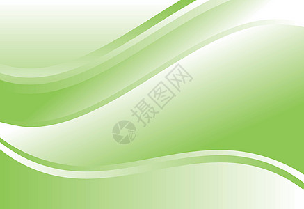 绿梯度抽象曲线和卡 安的卷状背景图片