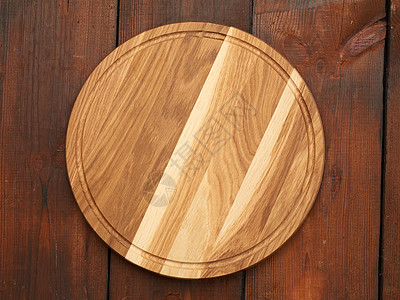 棕色桌上新的空圆形木板木头食物手工工具桌子厨房用具圆圈硬木空白图片