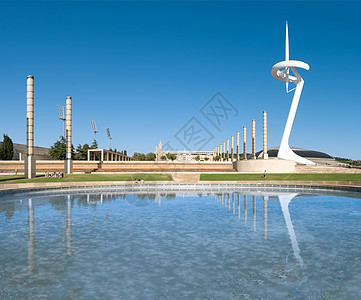 著名的巴塞罗那电视塔 在西班牙 欧洲图片