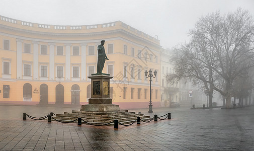 乌克兰敖德萨公爵里切利乌纪念碑历史纪念碑雕塑旅行公爵都市季节建筑学建筑多云图片