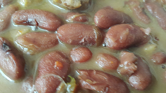 仔细观察烤熟的红肾豆盘子豆类食物背景厨房营养扁豆饮食脉冲谷物活力图片