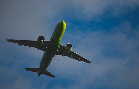 飞机在空中飞翔航空速度客机空气商业天空旅行日落旅游运输图片