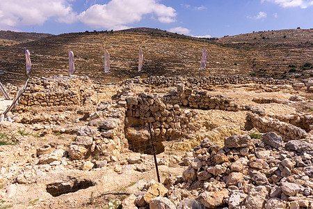 在Samaria定居点考古公园挖掘的土石考古学圣经废墟旅行历史发掘旅游假期图片