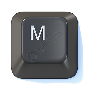 黑色计算机键盘键盘键M3D字母图片