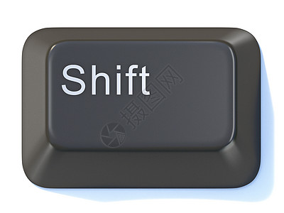 黑色计算机键盘 SHIFT 3D密钥图片