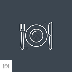 白板 叉子和刀子相关的矢量线图标银器用具标识刀具餐饮餐具服务食物烹饪团体图片
