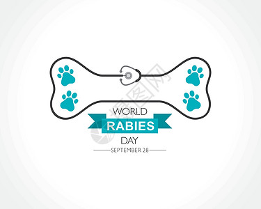 9月28日纪念世界拉比日的概念感染卫生细胞动物微生物学小狗世界爪子疾病插图图片