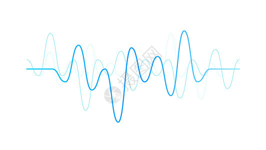 声音蓝色波浪曲线曲线标志对象图片