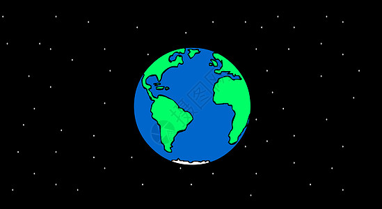 地球与星行星轨道天空月亮背景图片