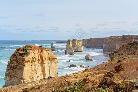 澳大利亚深知十二门徒大大洋路澳洲海洋旅行侵蚀海角吸引力岩石地标悬崖国家海岸线背景图片