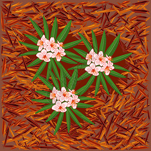 红毛和鲜花 用天然松树皮做花床的亮毛销售卡通片草皮季节花坛植物堆肥工具花园园艺图片
